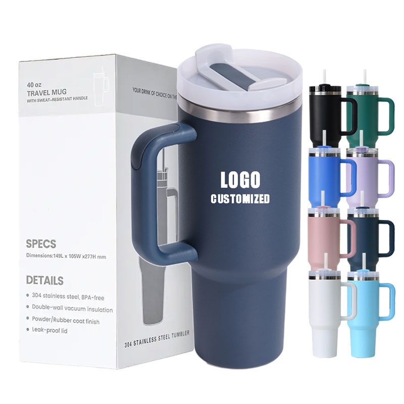 Custom Hot Selling High Quality 18/8 PRO-Grade Stainless Steel Tumbler Double-Wall Vacuum Insulated Travel Mugs with Straw Lid for Coffee Beverage – Stainless Steel Tumbler and 40oz Tumbler price