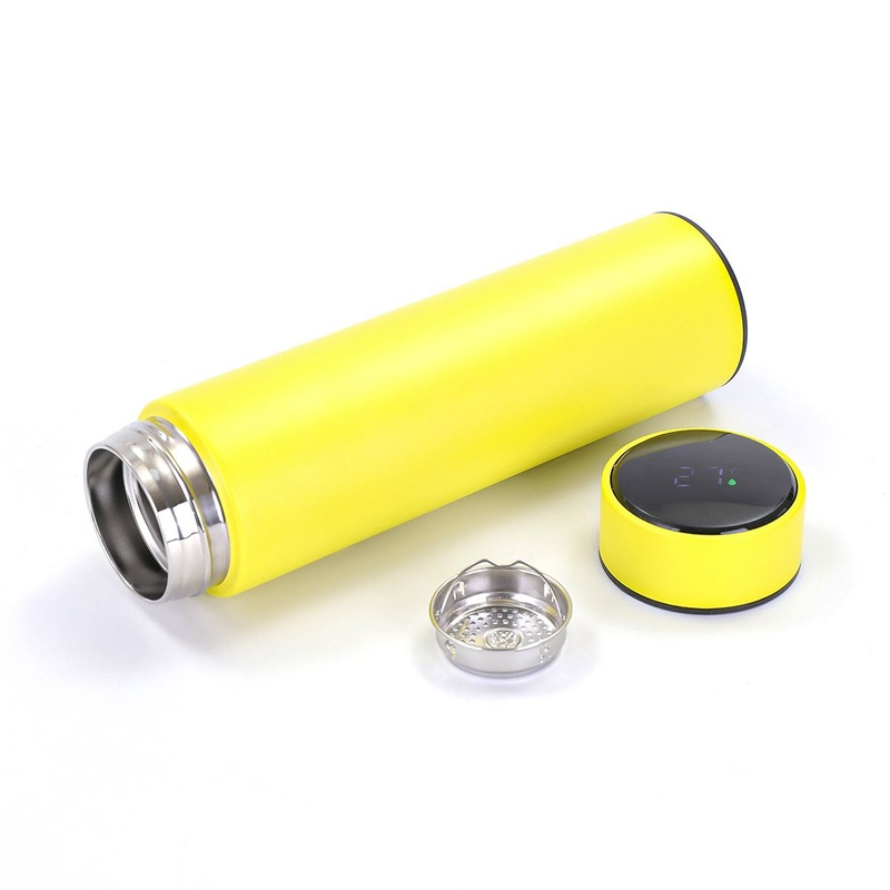 Custom Logo 500ml Double Wall Stainless Steel Thermal Mug Tumbler Insulated Thermos Water Bottle Vacuum Flask with Intelligent Temperature Display Lid – Vacuum Flask and Stainless Steel Vacuum Flask price