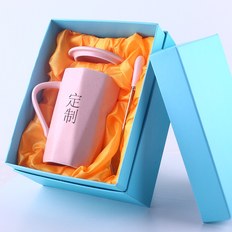Custom Logo Diamond Rhombic Shaped Ceramic Mug – Custom Mugs and Mug with Spoon price