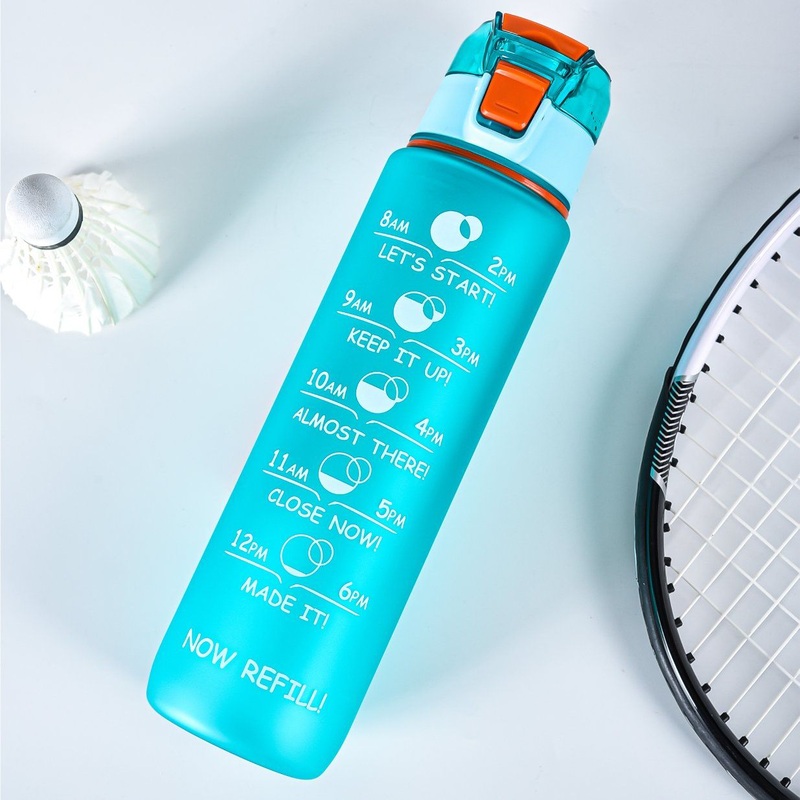 Hot Sales BPA Free Fitness Motivational Custom Wholesale Straw Drinking Plastic Sports Water Bottle with Time Marker – Sport Water Bottle and Drinking Bottle price