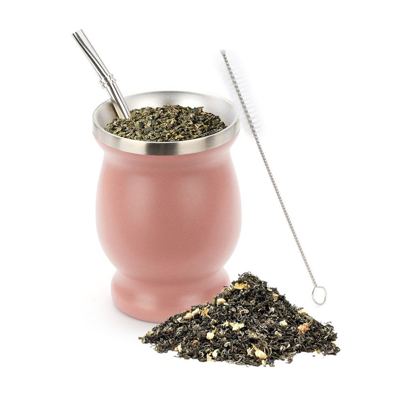 Mate Tea Cup 8oz/230ml Stainless Steel Yerba Mate Cup Double Wall Gourd with Bombilla – Mug Cup and Tumbler Cups price