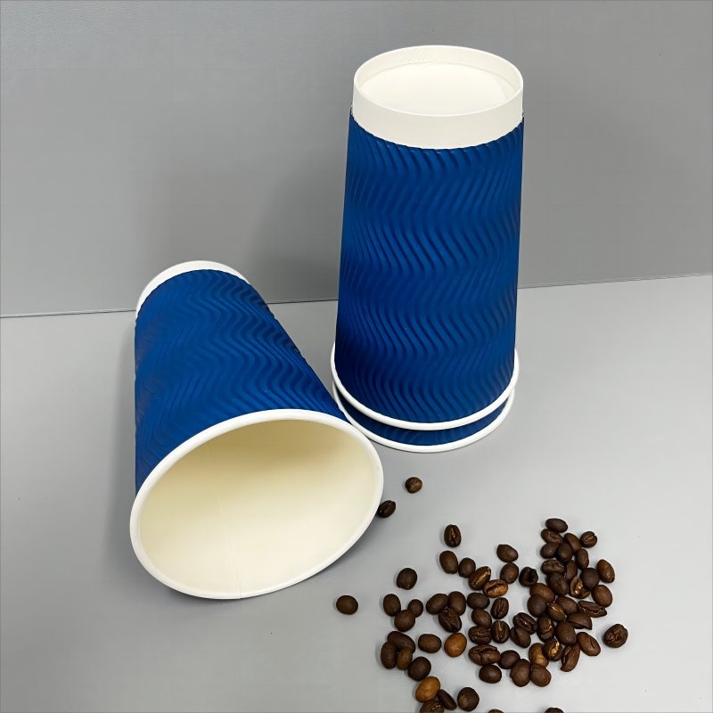 OEM Wholesale Custom Logo Printed Food Grade Material Disposable Cold Drink Paper Cups with Lid – Ripple Wall Paper Cup and Biodegradable Paper Cups price