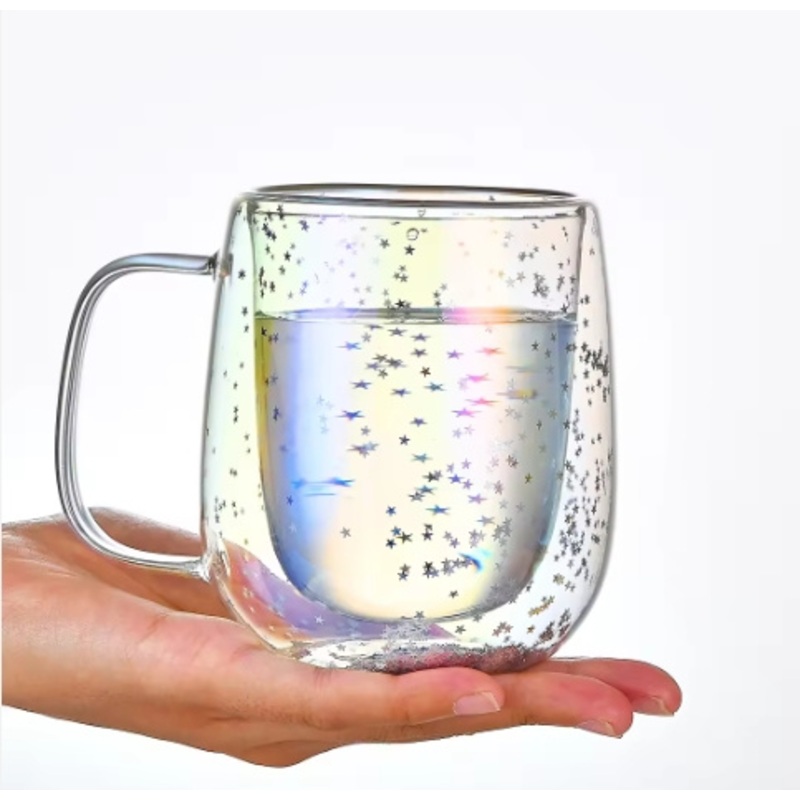 Wholesale Borosilicate Glass Mugs Double Walled Glass Coffee Cup with Handle – Glass and Borosilicate Glass price