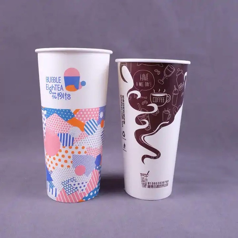 Wholesale Eco Friendly Disposable Milk Tea Full Printing Color 8oz 14oz 16oz Double Wall Customized Coffee Paper Cups – Coffee Cup and Milk Tea Cup price