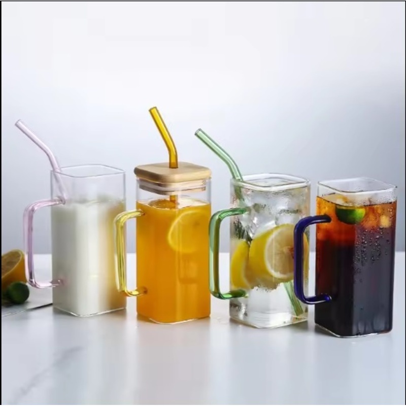 Wholesale High Borosilicate Transparent Simple Square Heat-Resistant Transparent Coffee Cup Ice Cream Cup – Glass and Coke Cup price