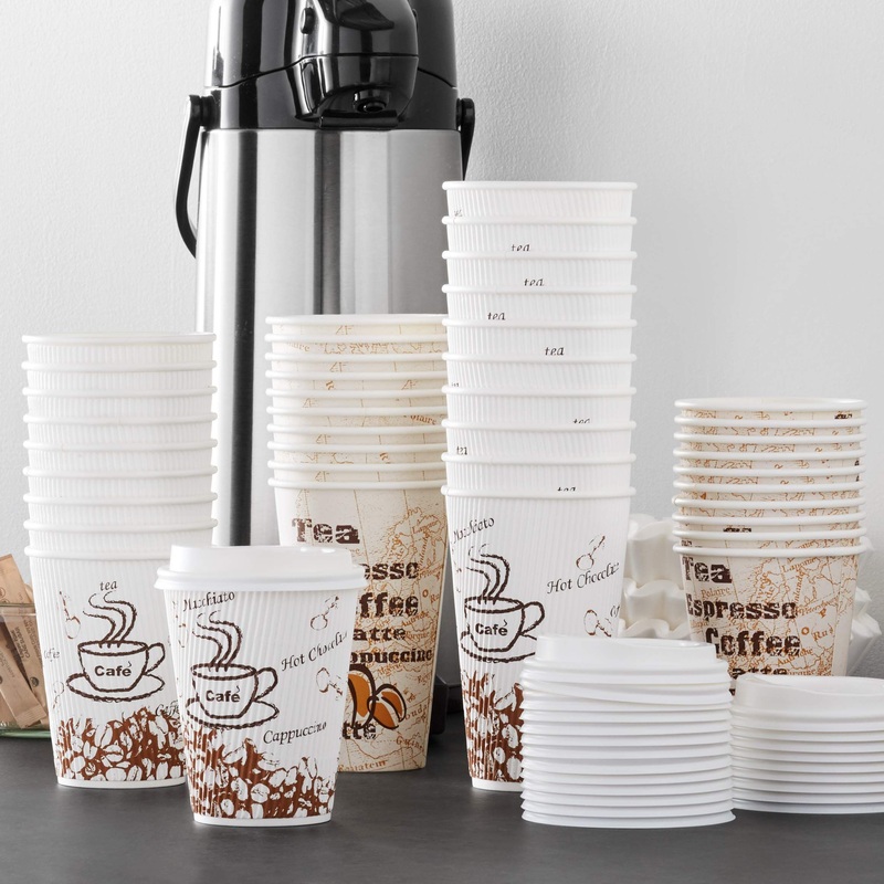 8oz 16oz Customer Loge Design Ripple Double / Triple Walled Coffee Paper Cups – Paper Cup and OEM Paper Cup price