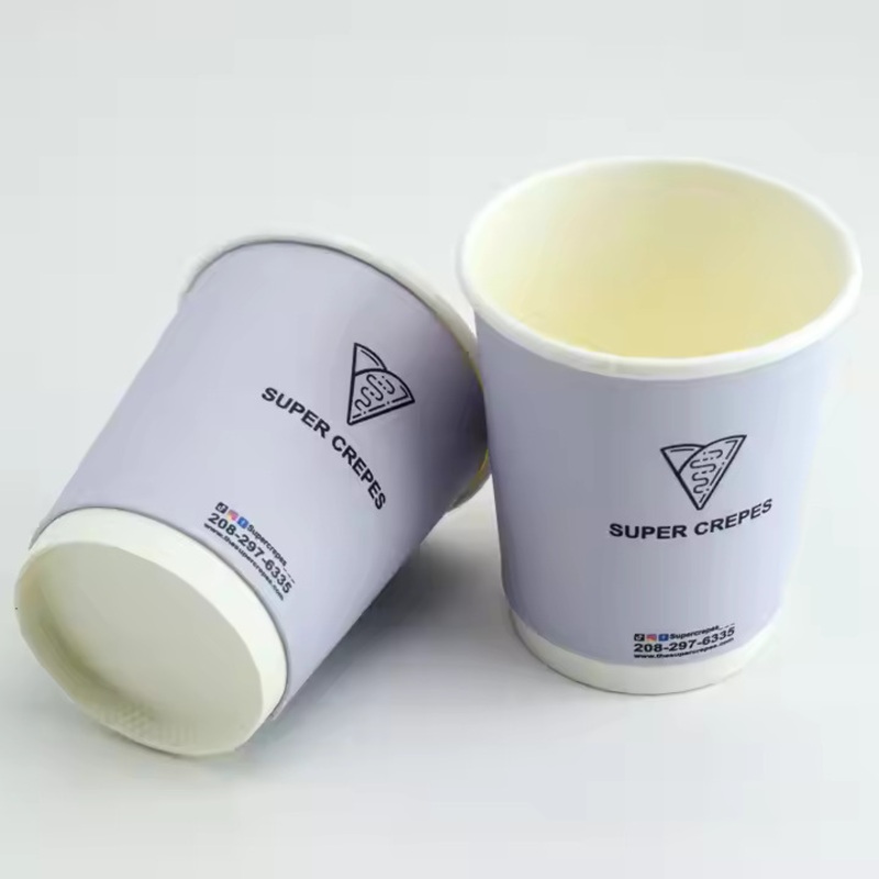 Custom Logo Double-Wall Paper Cups for Hot Beverages – Coffee Paper Cup and High Compressive Strength Cup price