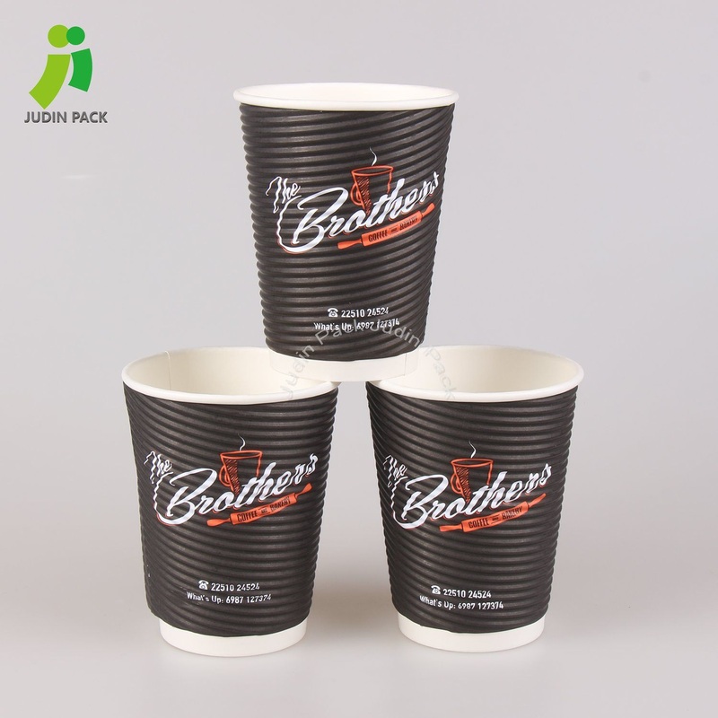 Custom Printing Disposable Ripple Wall Paper Cups for Coffee – Paper Cup and Ripple Wall Cup price