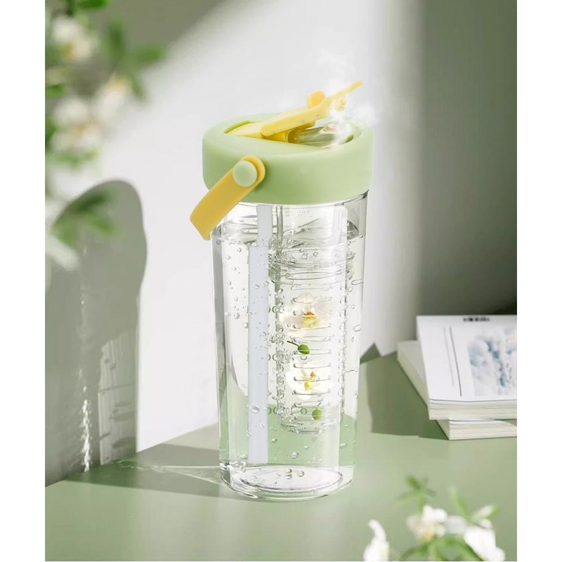 Portable Back Rope Water Bottle Large Capacity Leakproof Multi Color Safety Straw Handle Cartoon Plastic Water Cup – Sports Gym Water Bottle and BPA Free Plastic Water Bottle price