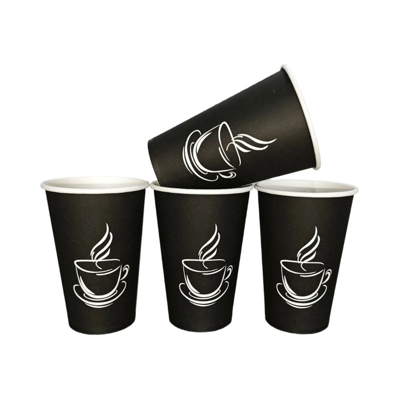10 Oz One Time Use Coffee Mugs Eco Recyclable Black Disposable Takeaway Hot Coffee Paper Cups Drinking Cups – Coffee Mugs with Plastic Lids and Custom Logo Printed Mugs price
