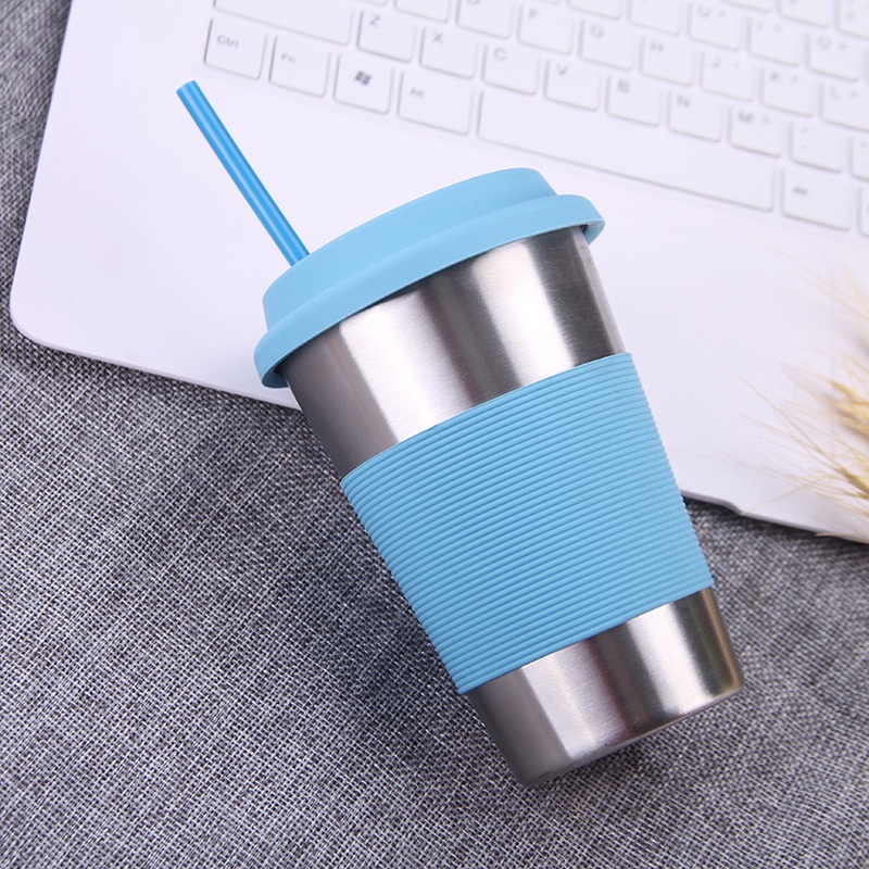 12oz Stainless Steel Insulated Vacuum Tumbler Travel Mug with Silicone Sleeve Cover – Water Vacuum and Stainless Steel Bottle price