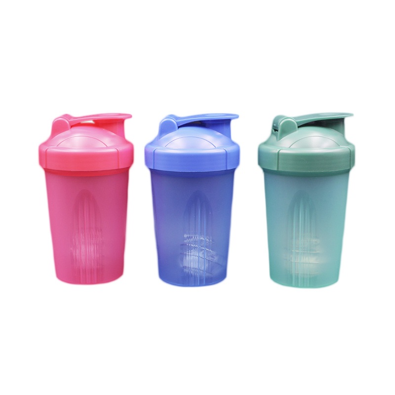 16oz/400ml protein shaker water bottle with stainless mixer ball for fitness – protein shaker bottle and plastic shaker bottle price