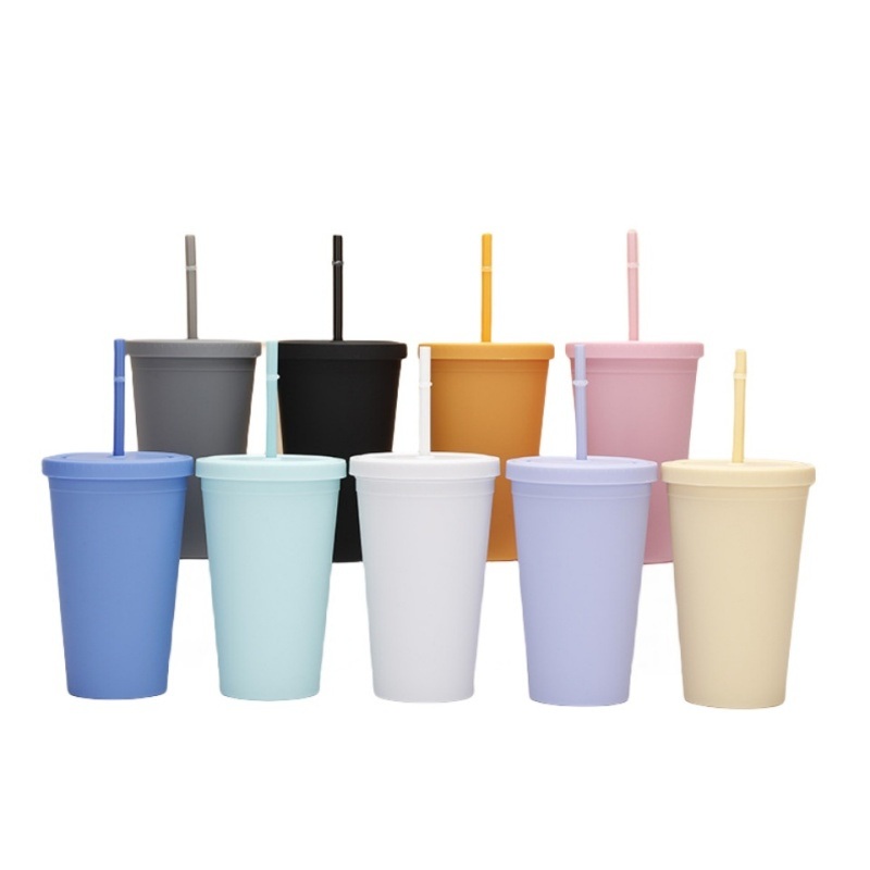 16oz Personalized Acrylic Tumbler Custom Logo Double Wall Acrylic Plastic Cups with Straw – Acrylic Tumbler and Plastic Cups price