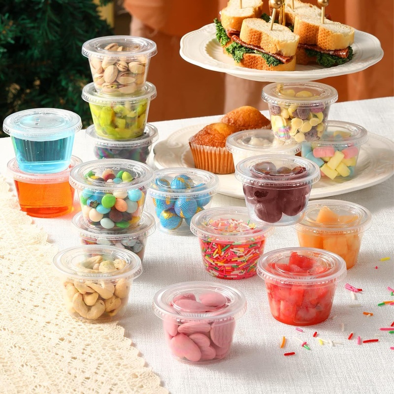 2oz Reusable PP Plastic Sauce Cup for Ice Cream Cake Foods – Sauce Cup for Ice Cream and Sauce Cup for Cake Foods price