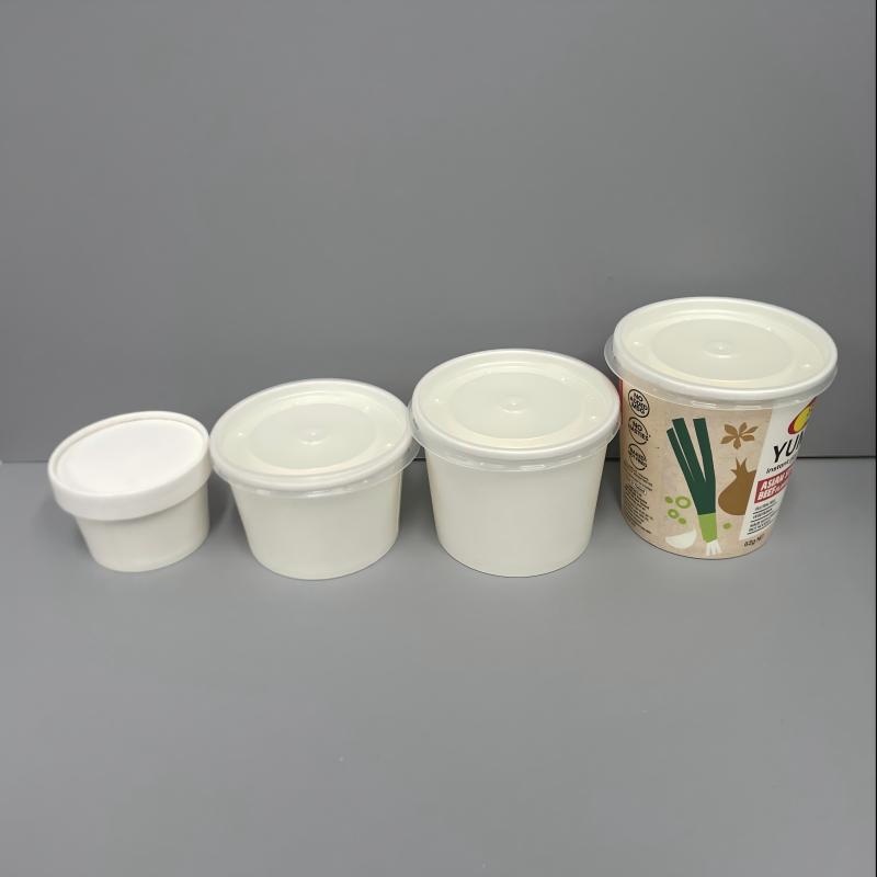 Disposable Hot Noodle Soap Cups White Kraft Paper Fast Food Packaging – Paper Soup Cup and Hot Soup Paper Bowl price