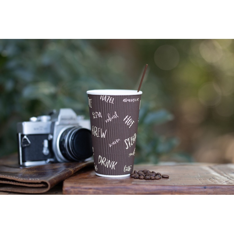 Disposable PE PLA Pbs Water -Based Coating 118ml 280ml 361ml 420ml 497ml Ripple Wall Paper Cups Mugs for Coffee Tea – Coffee Cup and Paper Coffee Cup price