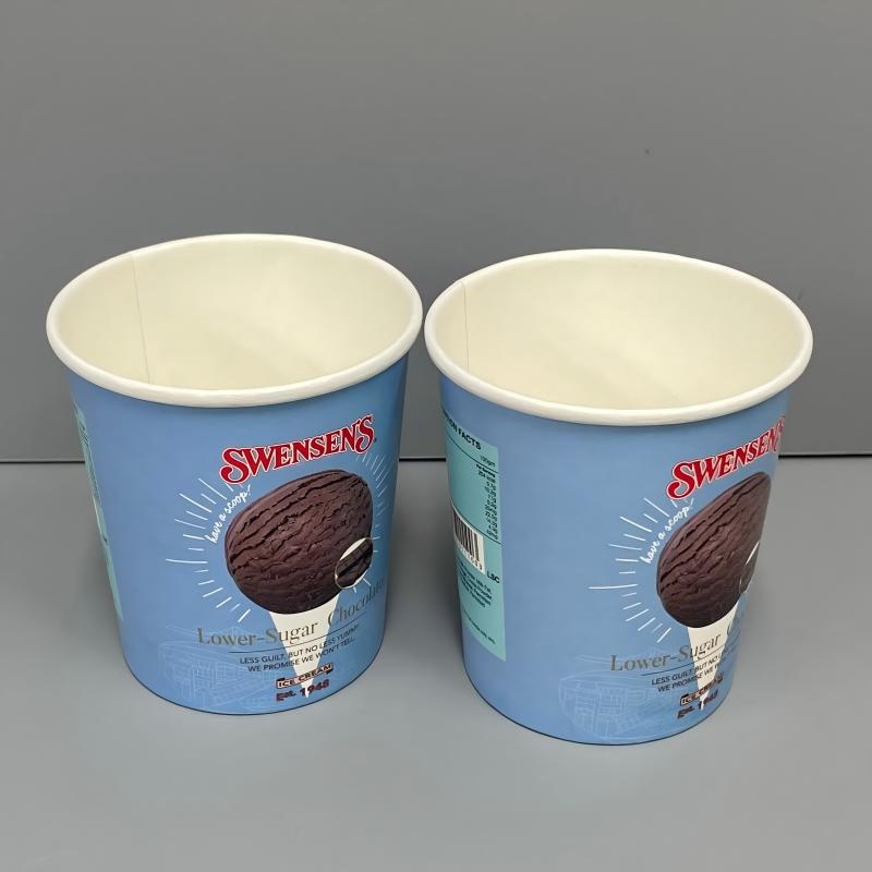 Food Packaging Custom Design Ice Cream Paper Cup 12oz 16oz Disposable Ice Cream Cup with Lid – Disposable Ice Cream Cups and Ice Cream Container price
