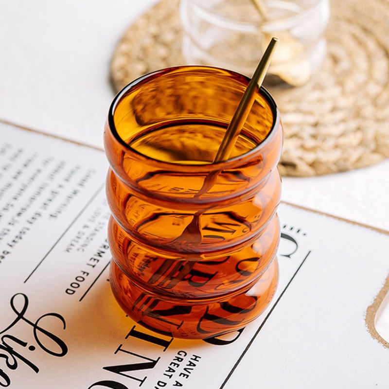 High Quality Glass Creative Colored Single Layer Coffee Glass Spiral Milk Juice Single Transparent Borosilicate Glass Water Glass – Creative Glass and High Quality Glass price