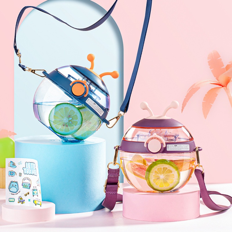 Ladybug Childrens Straw Cartoon Plastic Round Cup – Plastic Bottle and Pet Bottle price