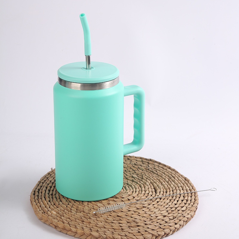 Large Keep Hot and Cold Double Walled Stainless Steel 50oz Tumbler Cup with Handle Straw Lid – New Arrival Tumbler and 40oz Double-Walled Tumbler price