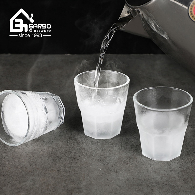Machine-Made 8oz Factory Stocked Heat-Resistant Unbreakable Tempered Glass Drinking Cup for Home Restaurant Use – Glass Tumbler and Water Glass price
