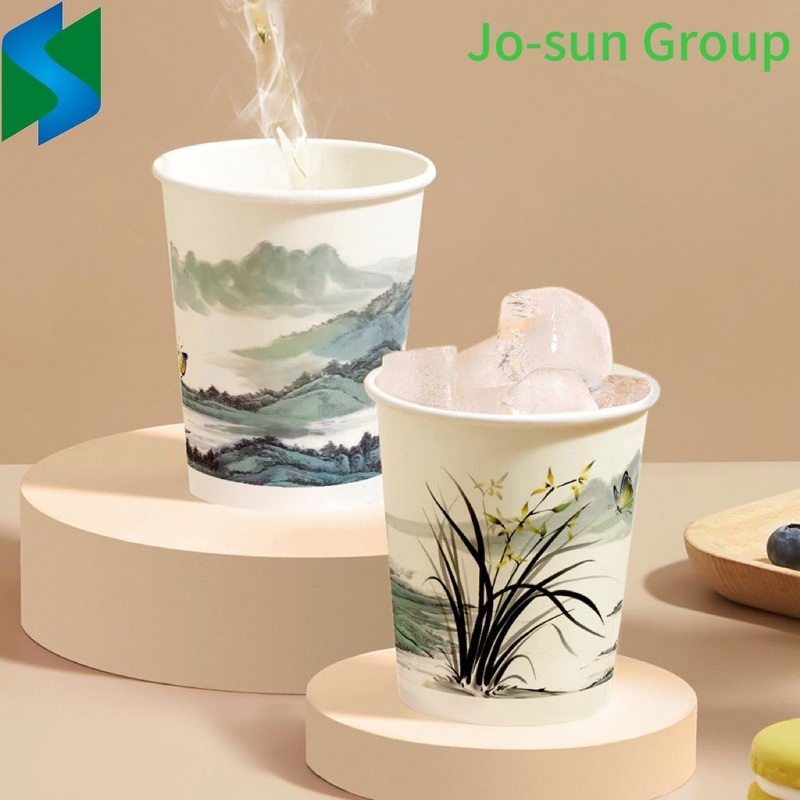 New Wholesale Disposable Chinese Wind Landscape Painting Paper Cup Hot Drink Without Cover – Paper Cup and Kraft Paper Cups price