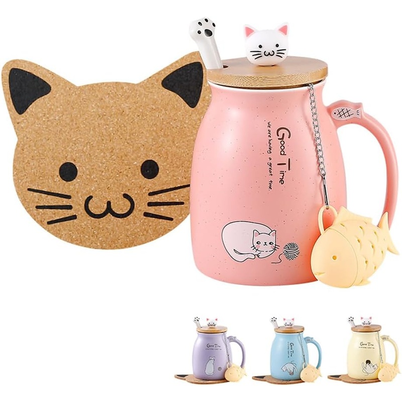 Tea Cup with Infuser Cute Cat Mug Ceramic Coffee Mug – Cute Cat Mug and Ceramic Coffee Mug price