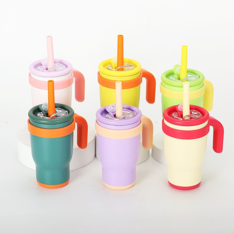 14oz Leakproof Insulated Coffee Mug Traveler Tumbler with Handle and Spill-Proof Straw Custom Outdoor 14oz Kids Tumbler – 14oz Leakproof Insulated Coffee Mug and Traveler Tumbler with Handle price