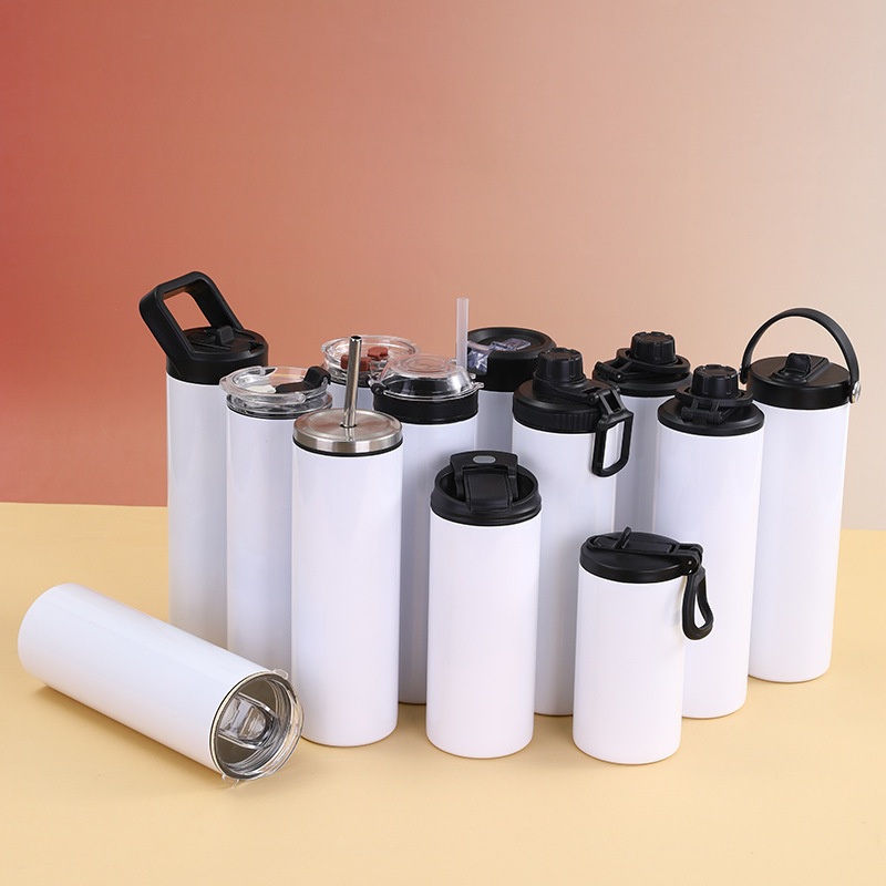 20oz Stainless Steel Insulated White Skinny Straight Sublimation Blank Tumbler 20 Oz with Straw Tumbler Water Bottle – Sublimation Tumbler and Sublimation Blank Tumbler price