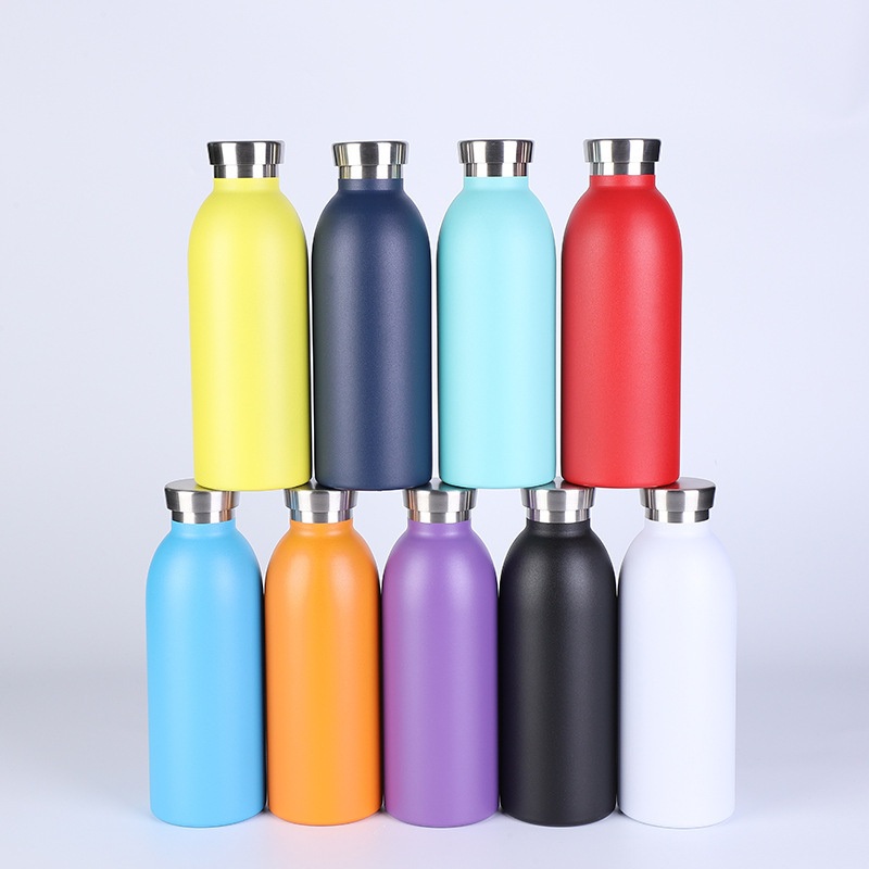 350ml 500ml Double Layer 304 Stainless Steel Portable Outdoor Sports Water Bottle Portable Milk Cup – Vacuum Flask and Stainless Steel Bottle price