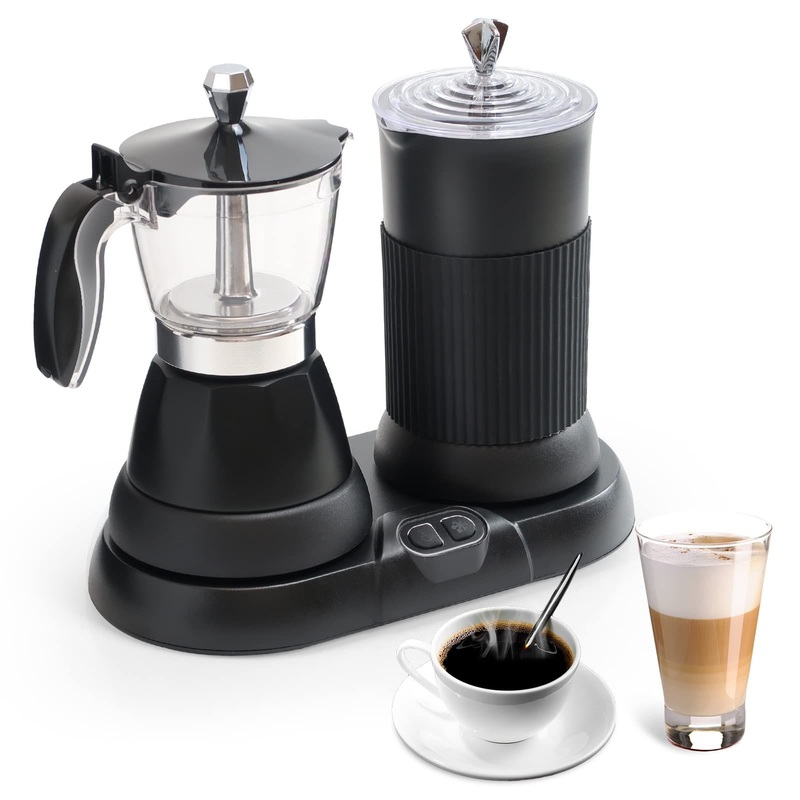 Automatic 2 in 1 Milk Frother Electric Coffee Maker and Coffee Set – French Press Coffee Maker and Stainless Steel Coffee Maker Electric Coffee Pot price