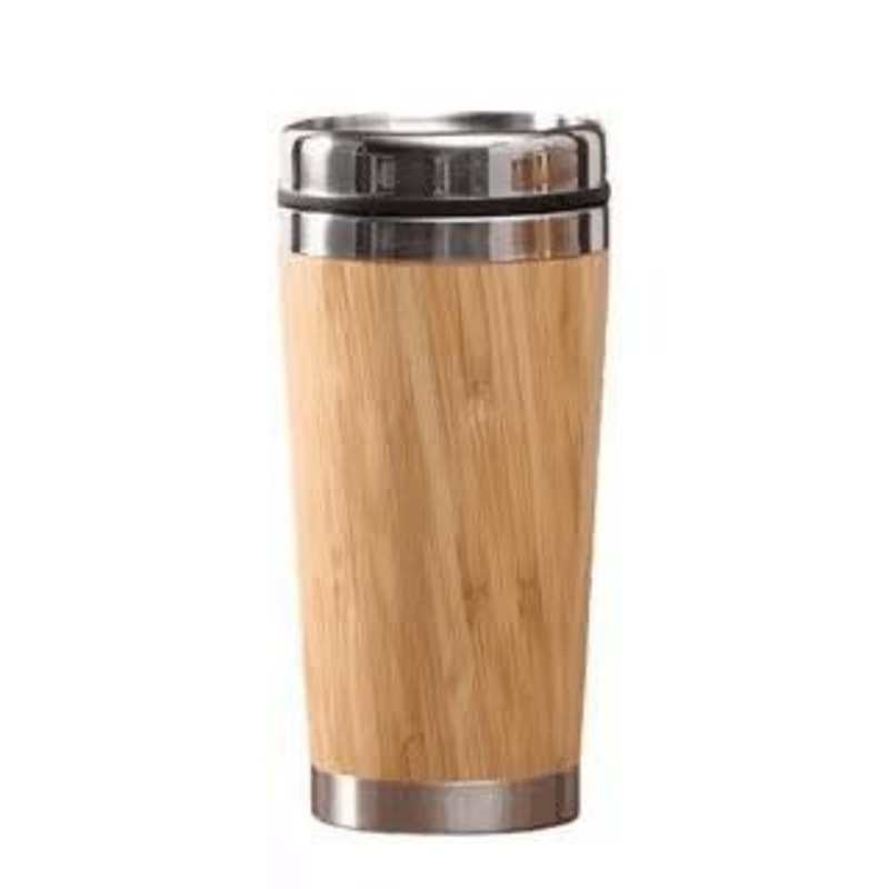 Bamboo Travel Mug Tumbler Leak Proof Black Flip Lid Coffee Cup Stainless Steel 16oz – Double-Paned Glass Mug and Travel Mug price