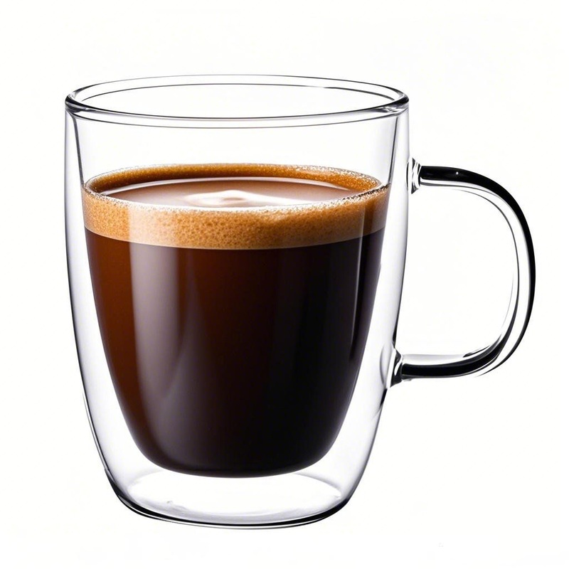 Borisilicate Glass Double Walled Glass Coffee Tea Mug with Handle for Espresso Mugs Latte Cappuccino and Tea Drink – Glass Mug and Glass Drink Mugs price