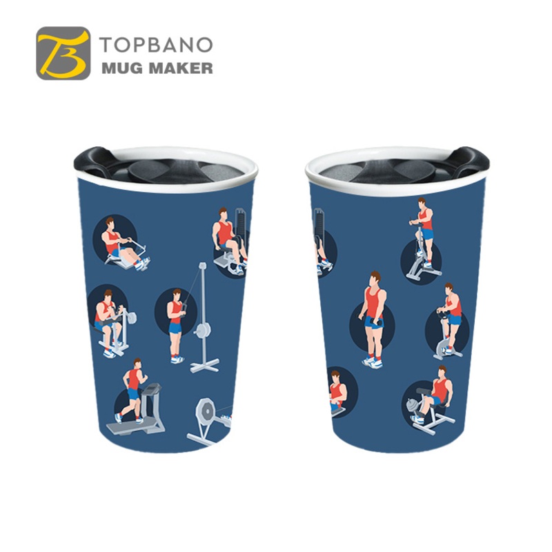 Ceramic Double Wall Insulated Travel Coffee Porcelain Cup with Slider Lid – Ceramic Mug and Custom Mug price