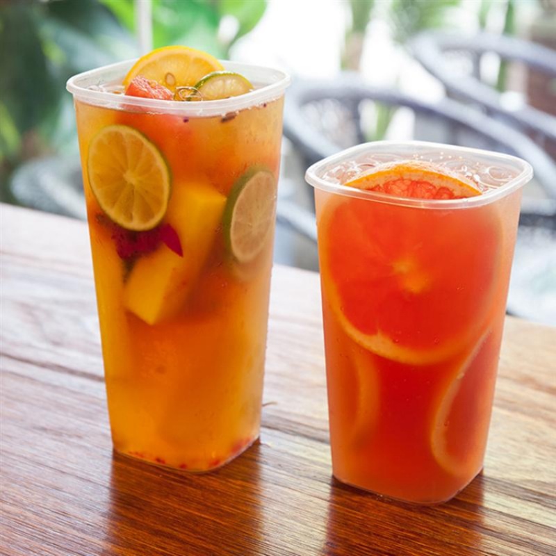 Disposable Sqaure Cups PP Transparent Cold Drinking Pudding Cups Sqaure Drinking Cup with Lid – 92mm Disposable Juice Cups and Plastic Transparent Hot and Cold Drink Cup price