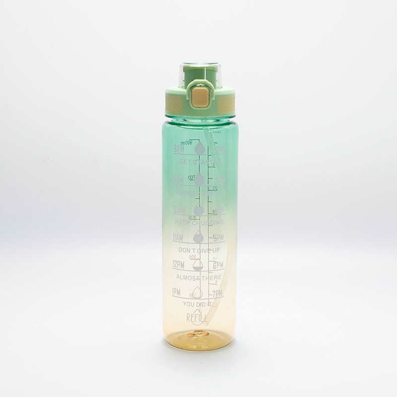 Large Capacity Flip-Top Lid with Handle Transparent Gradient Color Sport Plastic Water Bottle for Fitness – Sport Water Bottle and Drinking Bottle price