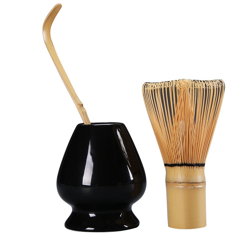 Wholesale Handmade Japanese Matcha Chasen Scoop Ceremonial Natural Bamboo 3-Piece Traditional Matcha Tea Whisk Set – Bamboo Whisk Set and Tea Brush Green Tea price