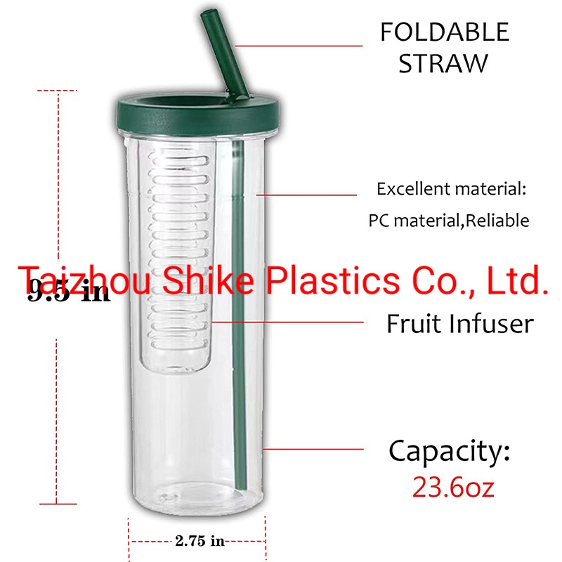 750ml 24oz Easy Grip Wave Design BPA Free Tritan Plastic Material Full Length Infusion Rod Fruit Infuser Sport Water Bottle – Water Bottles and Plastic Water Bottle price