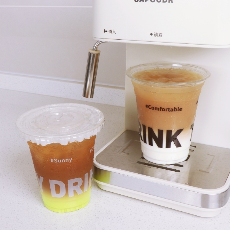 Clear or Printed Logo U Shape Disposable Plastic Cup with Lids – Mug and Disposable Plastic Cup price