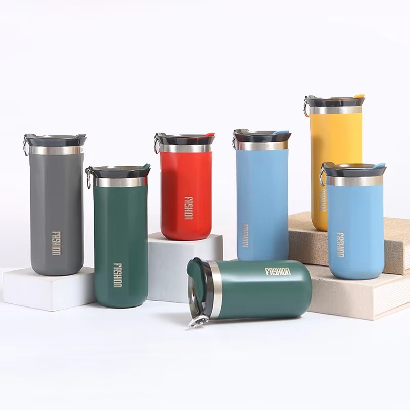 Custom Logo 350ml 500ml Powder Coating Insulated Stainless Steel Coffee Mug with Rope Handle – Insulated Coffee Mug and Custom Coffee Mugs price