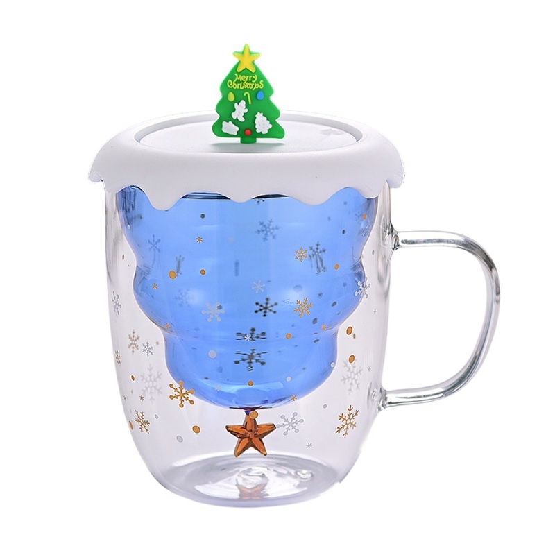 Drinkware Christmas Gift Heat Resistant Home Coffee Mug Double Wall Glass Product Espresso Coffee Cup Water Drinking Cup with Silicone Lid – Christmas Gift and Christmas Espresso Coffee Cup price