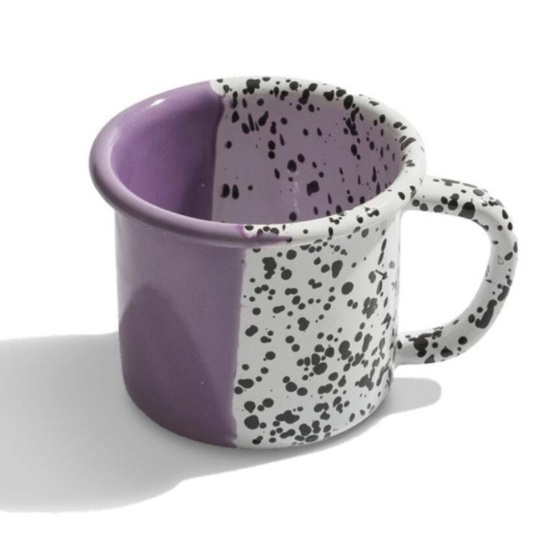Enamel Mug 12 Oz with Black Rim Camping Travel Coffee Metal Tumbler – Cup and Utensil price