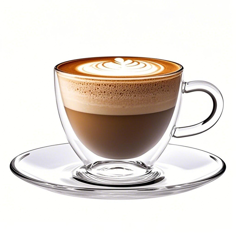 Heat Resistant Double Wall Glass Coffee Cup Mug with Suacer for Espresso Americano Latte Cappuccino Mocha Flat White Cold Brew – Espresso Cup and Double Wall Glass Cup price
