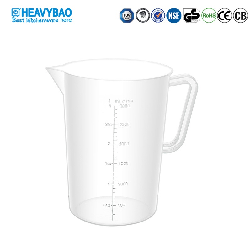Heavybao PP Plastic 3000ml Transparent Measuring Cup – Liquid Measuring Mug and Measuring Cup price
