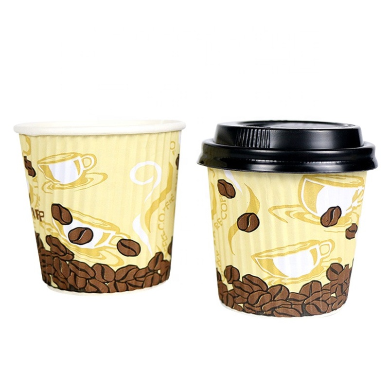 Wholesale Customized Disposable 4 Oz Ripple Wall Paper Cups for Hot Beverage – Paper Cup and Disposable Coffee Cup price