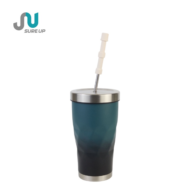 Wholesale Large Capacity Double Wall Stainless Steel Coffee Mug with Straw for Daily Life – Stainless Steel Mug and Insulated Stainless-Steel Vacuum Mug price