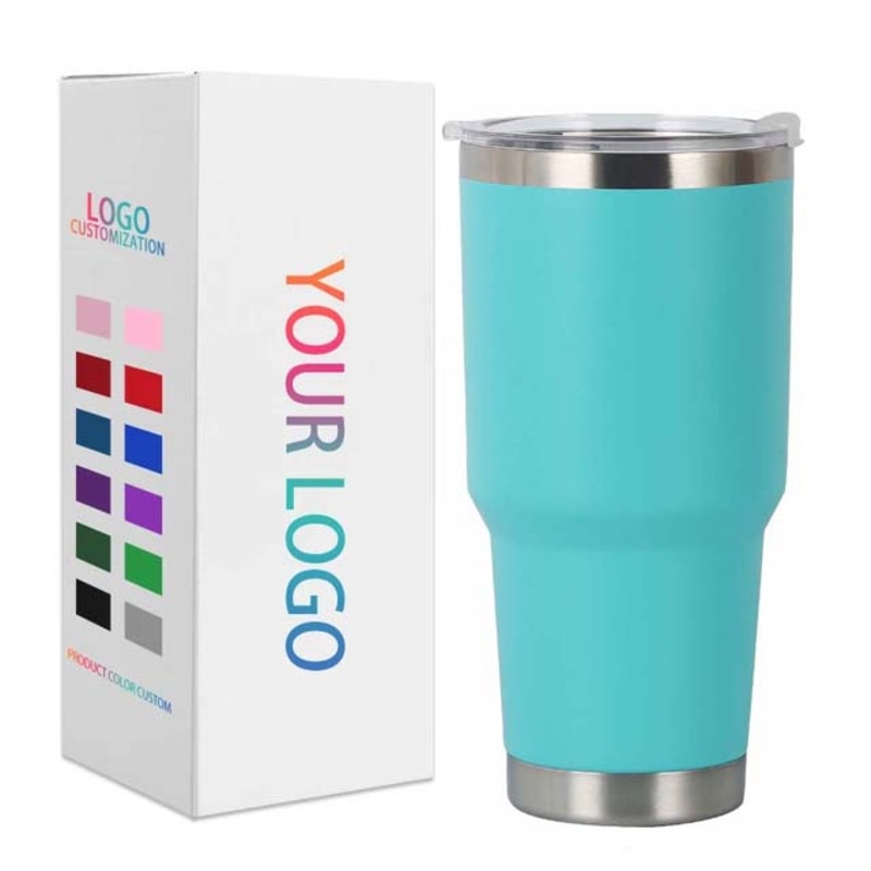 Wholesale Powder Coated Travel Coffee Mug Stainless Steel Double Wall Vacuum Car Tumbler with Magnetic Lid – Car Tumbler with Lid and Vacuum Cup price