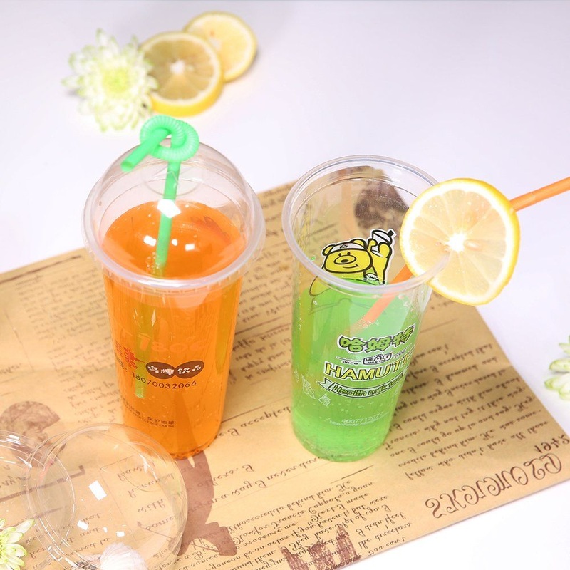 12oz Disposable Plastic Juice Cup with Lid – Milkshake Juice Cup and Smoothie Slush Cup price