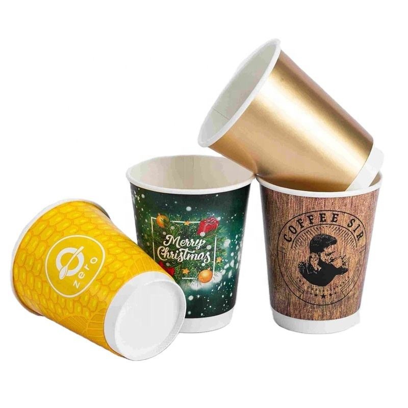 12oz Double Wall Paper Cups Logo Printed Disposable Paper Coffee Cups – Paper Cup and Grease Proof Paper Cups price