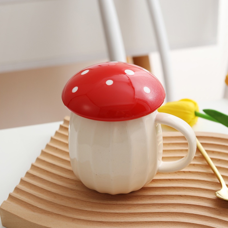 Carton Style Mushroom Water Bottle Mug Cup with Lid – Water Bottle and Ceramic Cup price